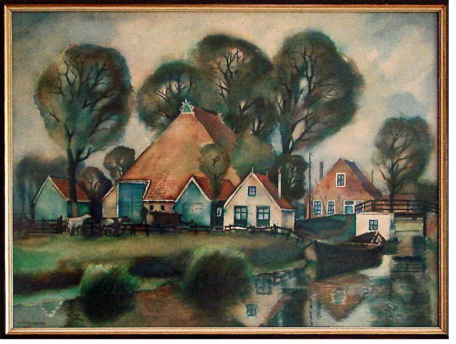 Schilderij van Goffe Struiksma, ca 1945
